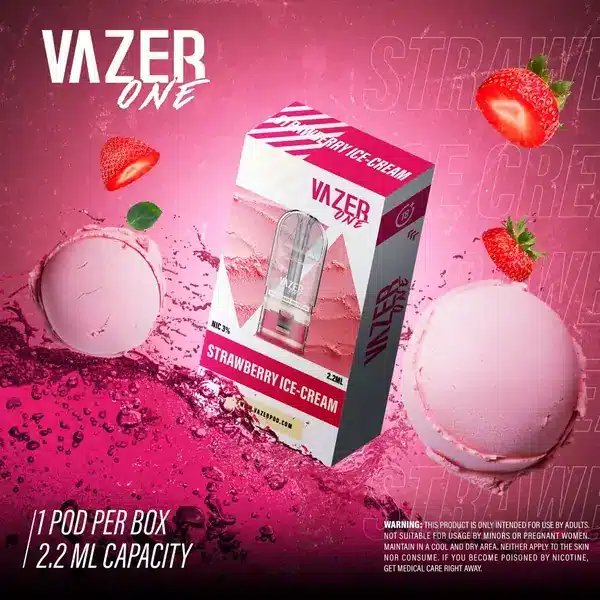 vazer one กลิ่น strawberry ice cream