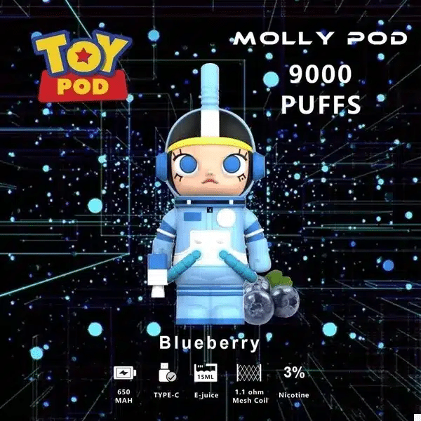 molly disposable pod 9000 puffs blueberry